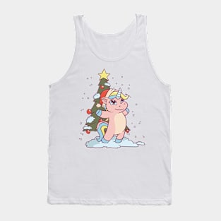 Unicorn Christmas Tank Top